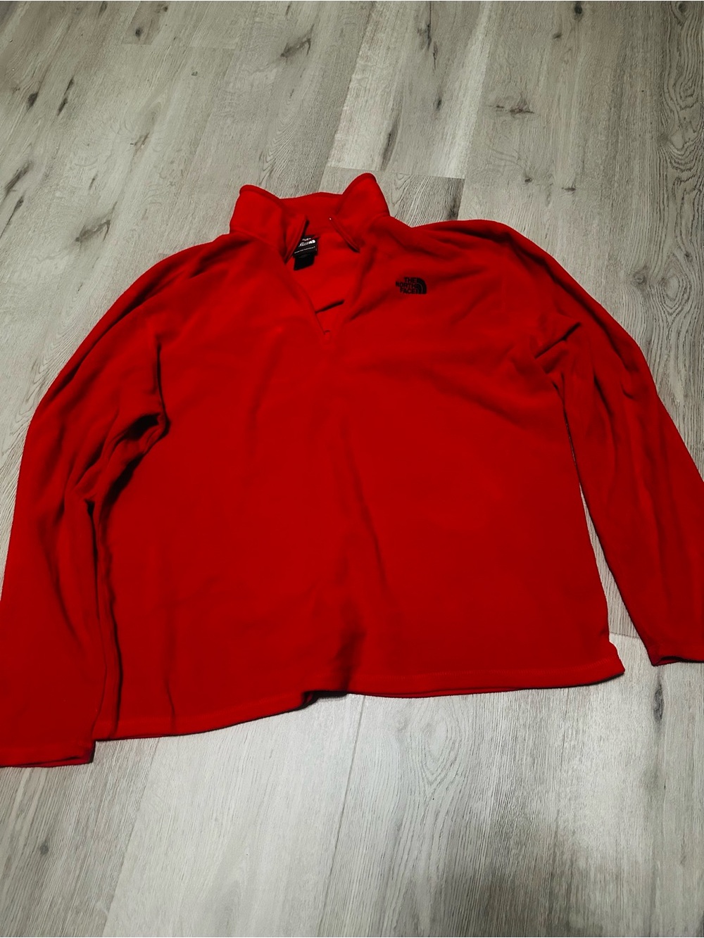 The North Face Men's Red Zip-Front Fleece Pullover